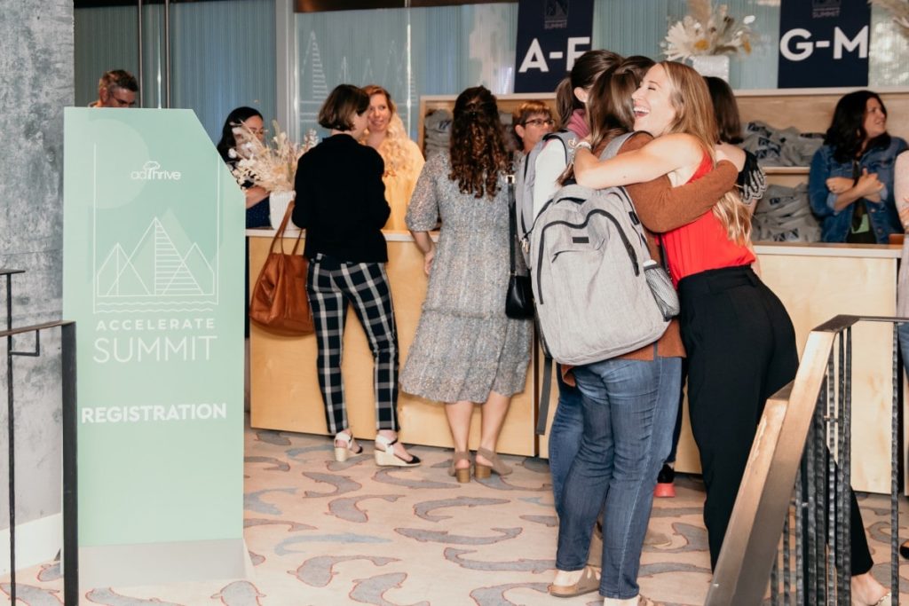 Hugs at the AdThrive Summit