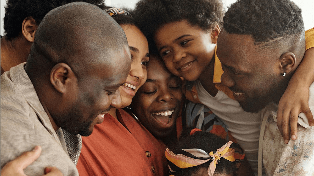 a group of people hugging