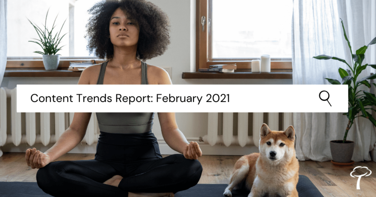 Girl sitting on a mat in yoga pose next to a dog