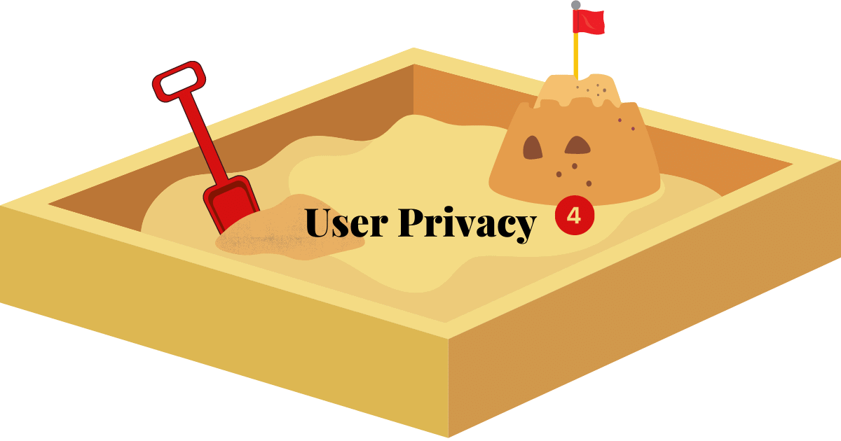 graphic of a sandbox with a shovel and castle in it