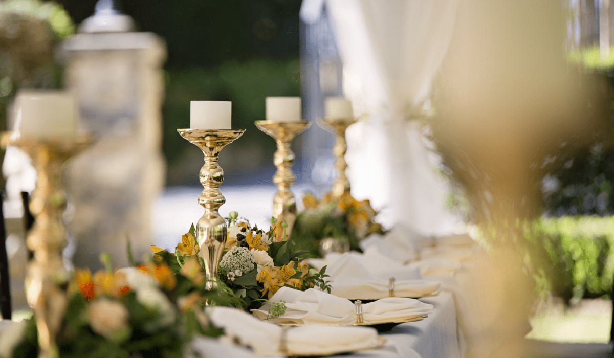 very fancy table settings
