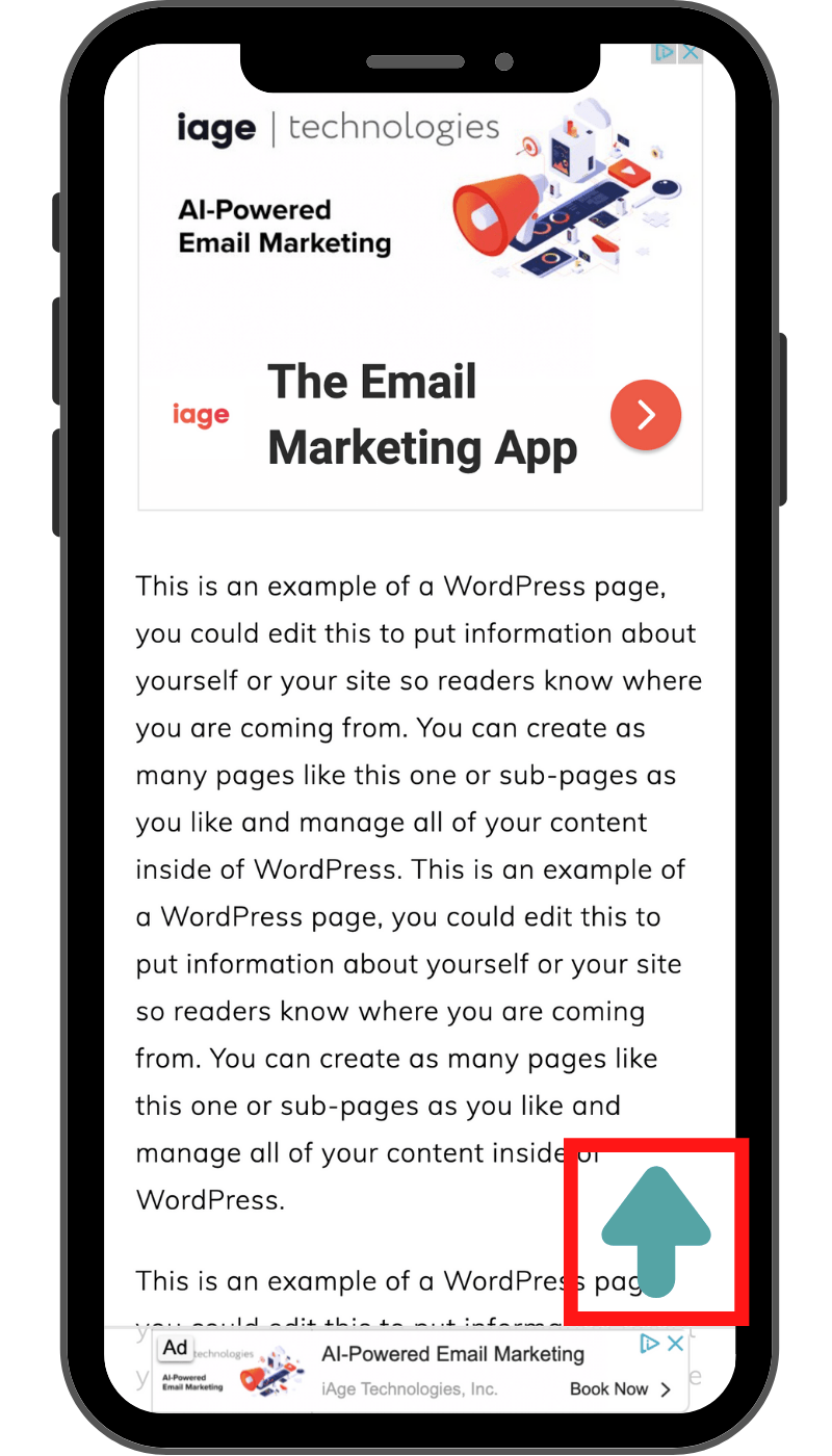 mobile device graphic of a screenshot with a