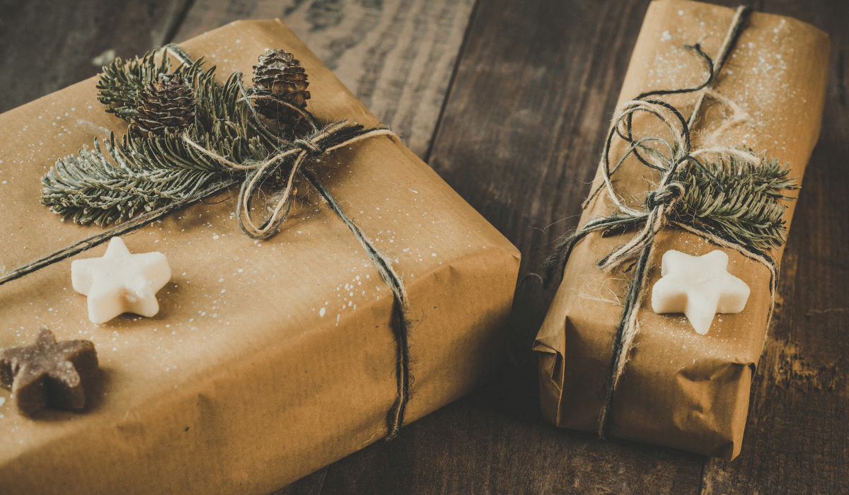 brown paper packages tied up with string